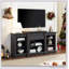 Console multimédia avec grande armoire de rangement, meuble télé multimédia moderne, l 65,75 po-177849694-177849691
