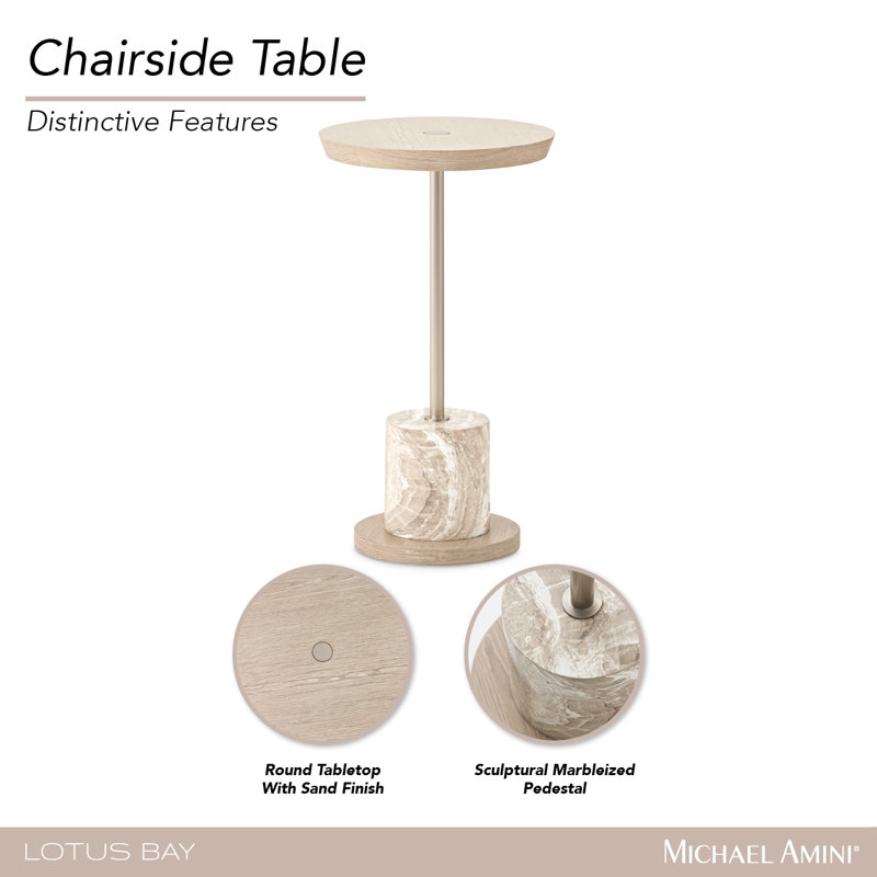 Lotus Bay Chairside Table - Sand