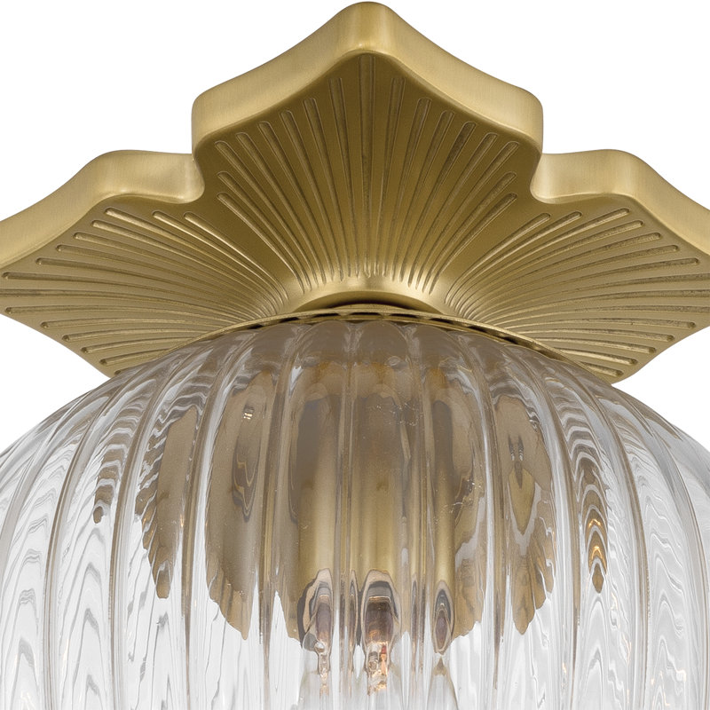 Altimari 10'' Aged Brass Semi Flush Mount, Gold, Transparent