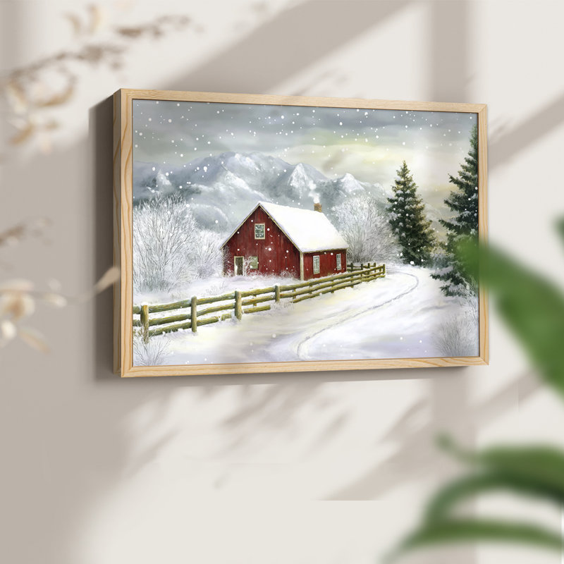 «Chirstmas Art» - DCCLVII - Reproduction encadrée - Restickable, H 8 po x l 10 po, Naturel