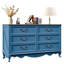 Commode à 6 tiroirs de 54 po de large avec commode de chambre à coucher-118028060