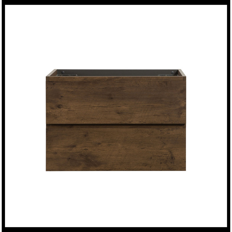 Base de meuble-lavabo Saha seulement, H 20,5 po x l 29,7 po x P 17,9 po, Noyer