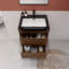 Meuble-lavabo simple l 23,62 po x P 20 po x H 25 po Vickye-1258159089