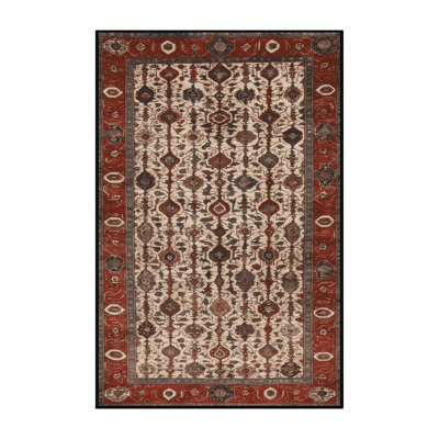 Machine Washable Persian Brown Area Rug
