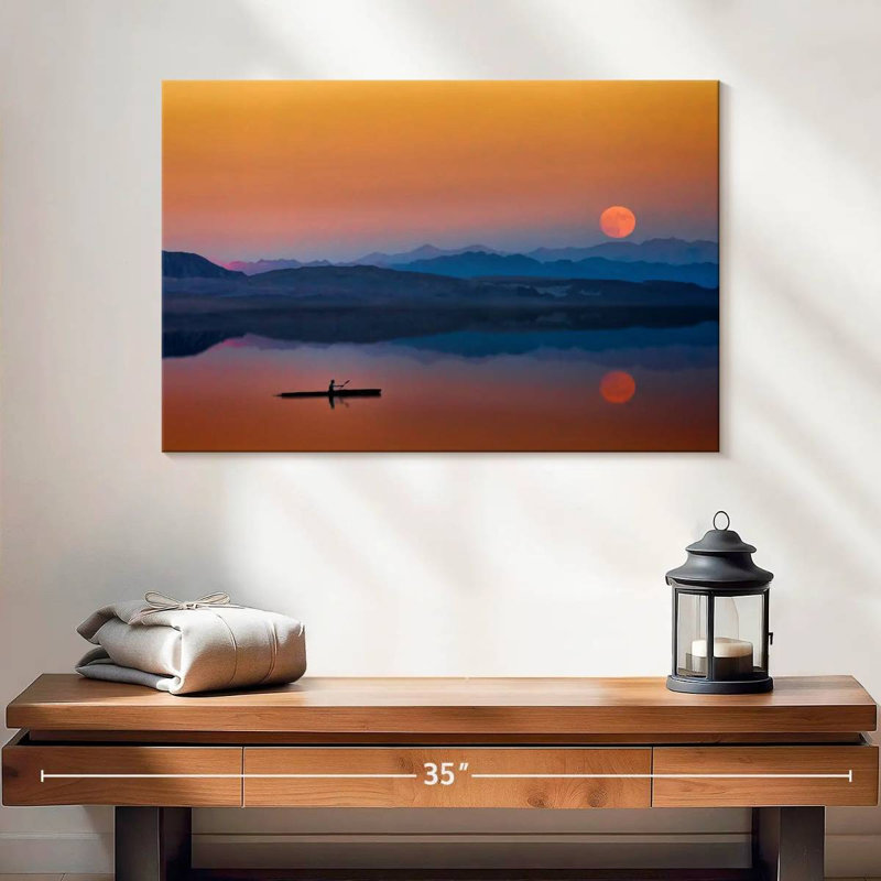 Gillard Sunset Rowboat, 16" H x 24" W