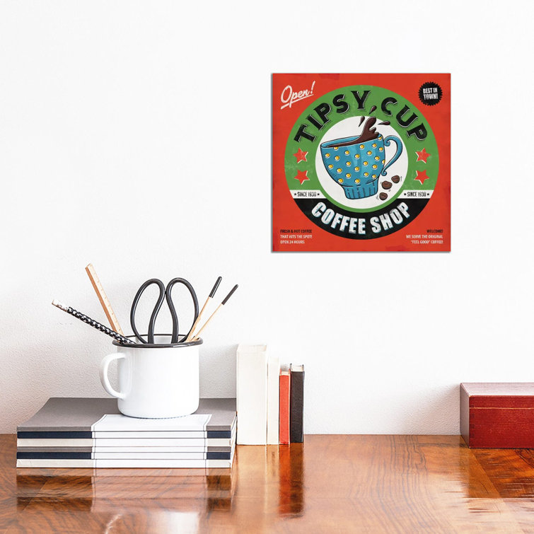 Tipsy Cup by Ester Kay - Print on Canvas