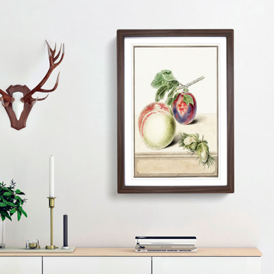 A Peach and Plum by E.G. van de Kasteele - Picture Frame Painting Print