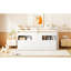 Lit mezzanine simple blanc avec 4 tiroirs, armoire et tablettes - Taille de chambre à coucher idéale pour économiser de l'espace-1905851558