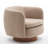 35" Wide Modern Swivel Faux Leather Upholstered Barrel Chair(Set Of 2)-1373515824