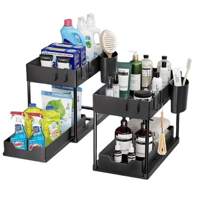 Ensemble de 2 organisateurs sous le lavabo et rangement