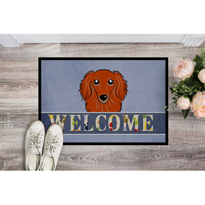 Tapis d'intérieur antidérapant Longhair Dachshund
