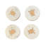 Ensemble de 4 sous-verres en marbre Sea Turtle