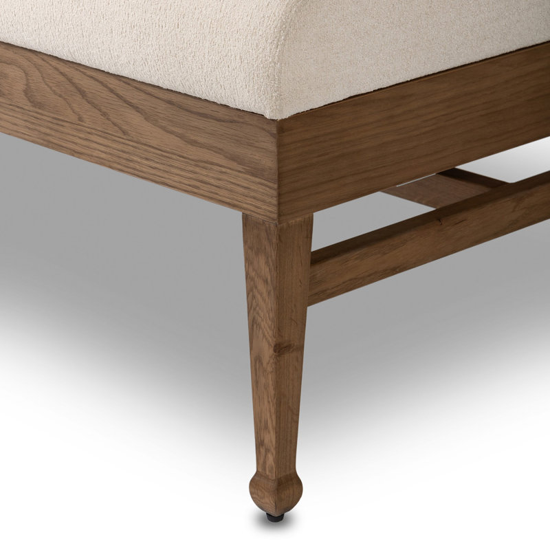 Priscilla LAF Dining Bench-49"-Crypton Wayfarer Snow, 32" H x 49" W x 26.5" D