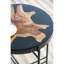 Table d'appoint Classic Classic avec structure en métal - 23,5H x 22D 22W, noir et brun