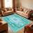 Teal Cross carpet-easy to clean, machine-washable, soft and comfortable; suitable for door mats, kitchens, living rooms, bedrooms, corridors, and laundry areas. Easy to clean, durable carpet for home decoration.-129871383