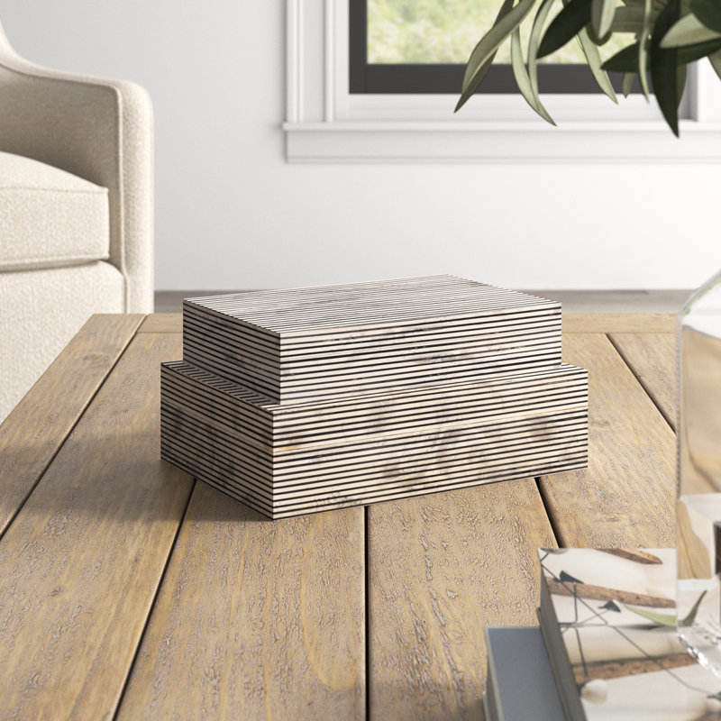 Pepita 2 - Piece Solid Wood Decorative Box
