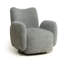 Chaise pivotante 360 ° avec tissu chenille-421561058