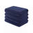 4-Piece 100% Cotton Quick Dry Diagonal Ribbed 4Pcs Bath Towel Set, Navy