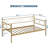 Twin Size Metal Daybed With Trundle Stylish Headboard Premium Steel Slat Support Multifunctional Bed Frame For Bedroom Living Room Guest Room-1483728363