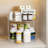 2 Tier Lazy Susan Turntable Organizer 9.25'' Rotating Spice Rack Organization, Clear