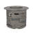 Outdoor Round Mgo Propane Fire Pit With 40,000 BTU Output For Warm, Stylish Backyard Gatherings.