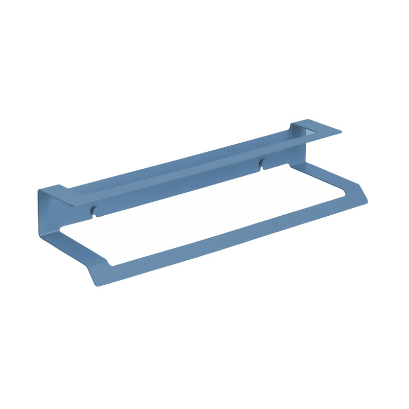Barre à serviettes double mince et moyenne. Porte-serviettes de salle de bain, Bleu