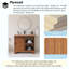 Meuble-lavabo simple 36 po avec comptoir en pierre frittée