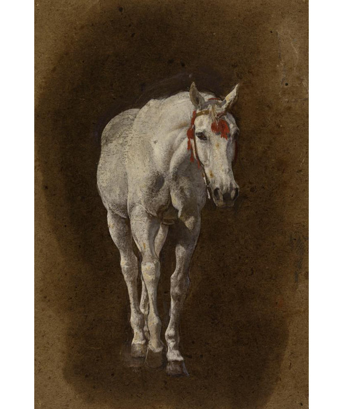 "Cheval" par Léon Bonnat - Art mural sur toile tendue avec châssis, H 24 po x l 17 po