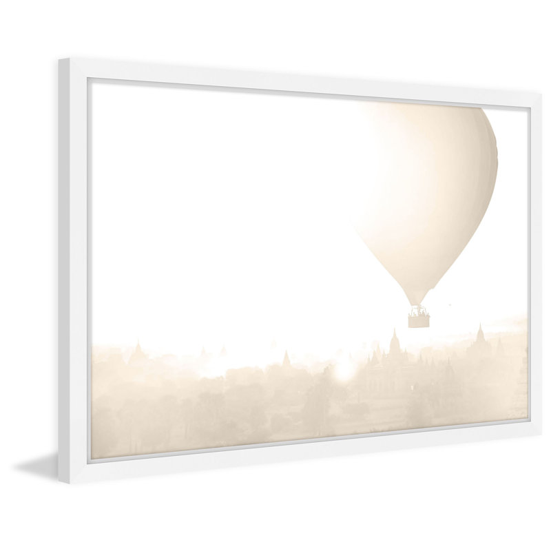 «Wanderlust» - Imprimé, H 12 po x l 18 po x P 1,5 po, Papier avec cadre blanc