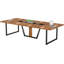 Grande table de conférence, table de réunion de bureau moderne avec pieds en métal
