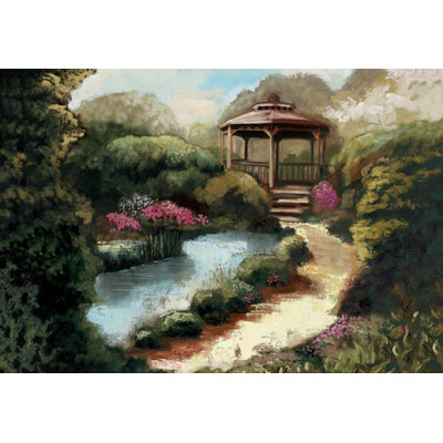 Garden Gazebo - Wrapped Canvas Print