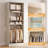 Seward Wood Closet System with Hanging Rods-1585465842