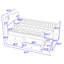 Structure de lit mezzanine simple 4 tiroirs en bois-157443979