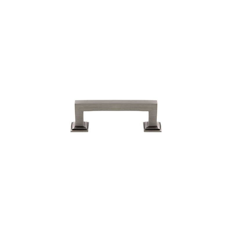 Grandeur Geneva 3" Brass Handle Pull, Antique Pewter