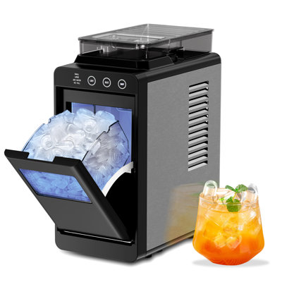 Electactic Bullet Ice Maker - 6Min Fast Ice, 11.8Lbs/24H, 2 Ice Sizes, Auto Self-Cleaning