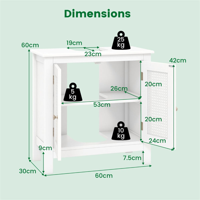 60cm Bathroom Vanity Base Only