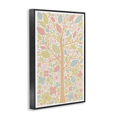 Arbre avec feuilles pastel, estampe numérique de Carrie Cantwell
