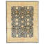 Hand Knotted Wool Area Rug in Black And Dark Gold