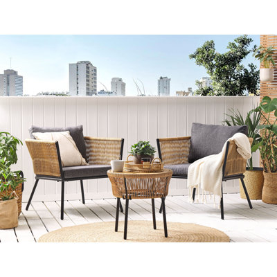 Fallow Rattan 2 - Person Seating Group with Cushions