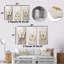 Minimalisme papillon beige - ensemble de 3 reproductions en métal papillon-1935172782