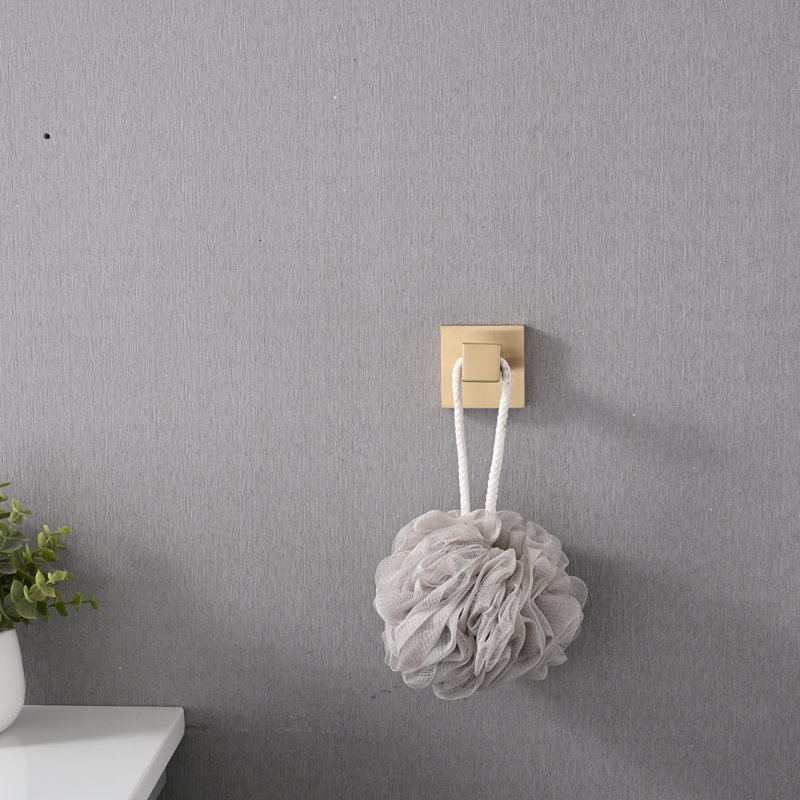 Paquet de 4 crochets à serviettes de salle de bain muraux en acier inoxydable, peu encombrants et durables pour une décoration moderne
