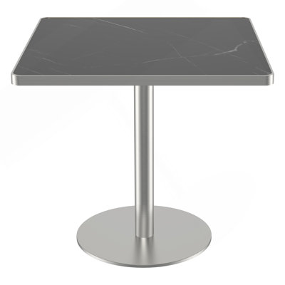 Square Modern Dinning Table 31.5 Inches Bistro Table Tulip Table With Faux Marble Top,Easy Assemble,Sturdy Metal Frame Diameter
