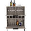 Armoire de bar, six casiers à vin, armoire à deux portes