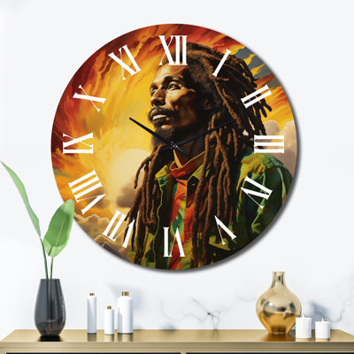 Horloge murale Reggae Tribute To Bob Marley