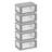 Diedrich Stackable Storage Bin W/ Drawer, Gray-1675500876