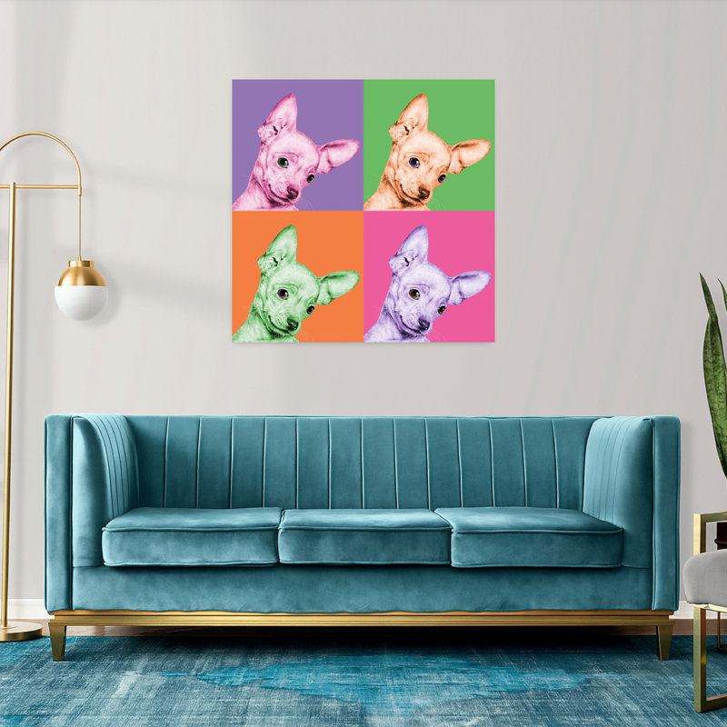 Sweet Chihuahua, art contemporain pour chien, H 36 po x l 36 po