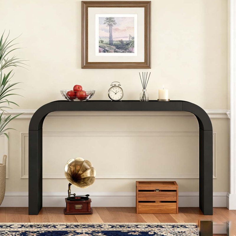 Console moderne et minimaliste, design élégant et polyvalent, Noir
