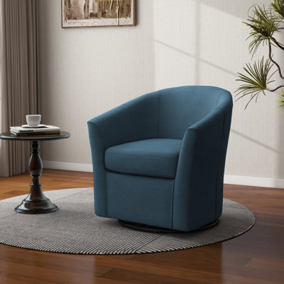Aunna 78 Cm Wide Swivel Barrel Chair