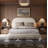 Modern Upholstered Storage Platform Frame with Curved Padded Headboard, Hydraulic Lift-Up Base, Spacious Hidden Compartment, Slat Support System-396940734