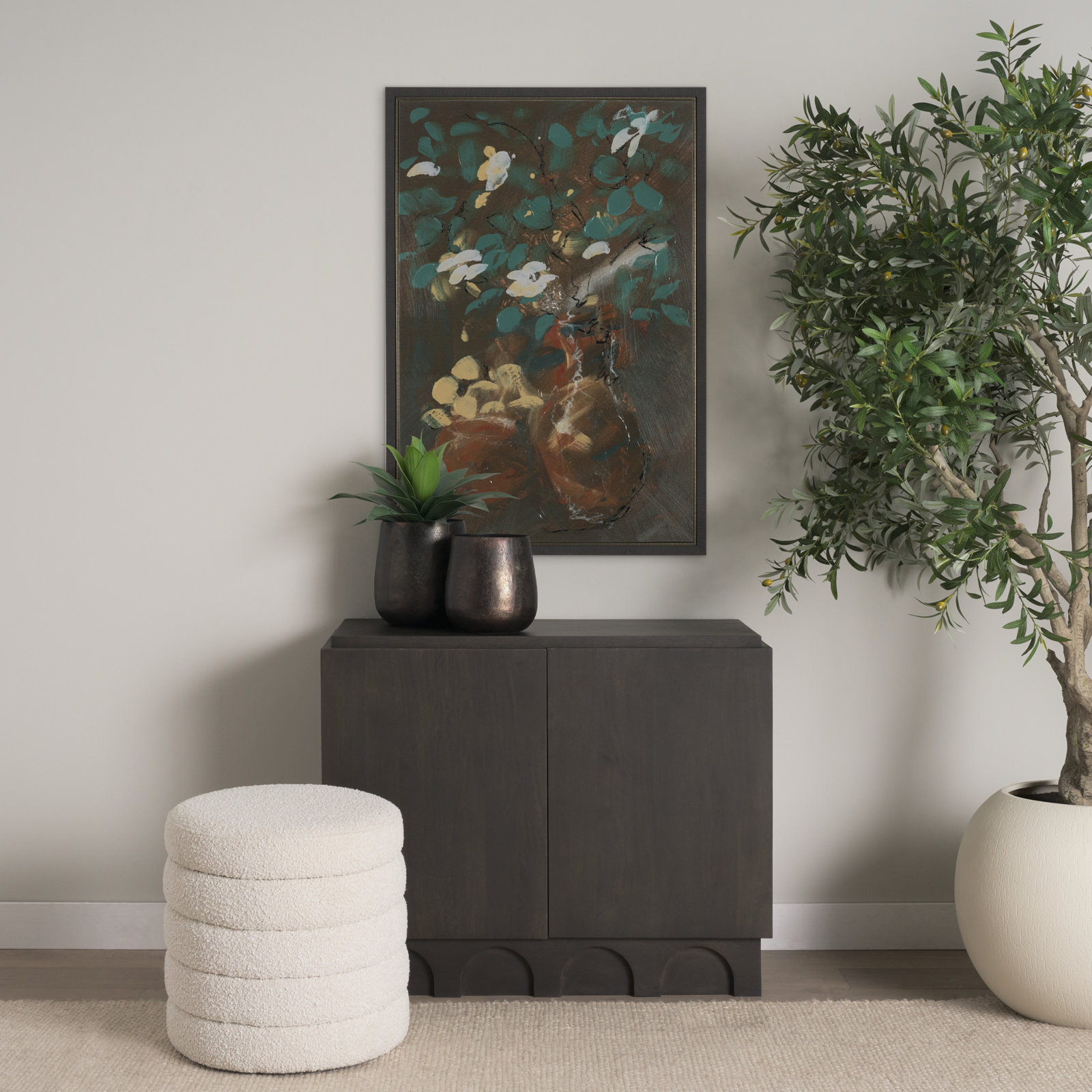 Graphite Sensation I By  Studio A Hand Embellished Textured Framed Canvas, Graphite Sensation I